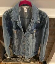 Refuge XS 100% Cotton Denim Jean Jacket Retro Style Long Sleeve