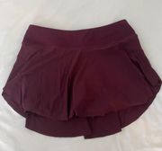 Lululemon Maroon Tennis Skirt