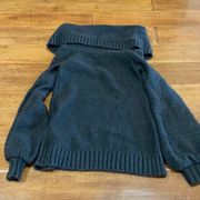 Charcoal grey turtleneck sweater