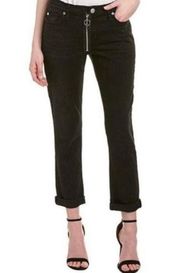 NWT Hudson riley relaxed straight jeans in black exposed zipper