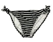Ralph Lauren Black White Striped Bikini Bottom Swim Size S Small New