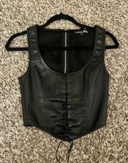 I am gia leather top