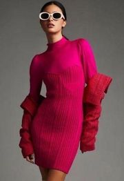 turtleneck sweater dress pink NWT