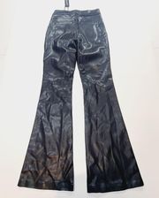 BLANKNYC Faux Leather High Rise Flare Pant in Stand Out