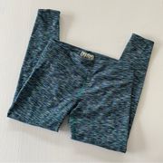 MNY Winter Leggings Pants Size M Blue Green print