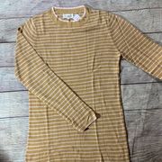 Lou & Grey striped cozy sweater camel pink size XL