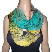 Staring at Stars ombre’ map print infinity scarf