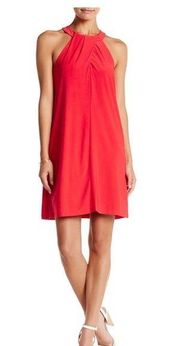 Cynthia Steffe Emerson Sleeveless Halter Dress S Small Red Persimmon