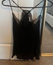 Black Lace Sheer Tank Top