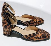Cabi 6015 Kiki Leopard Animal Ankle Strap Chunky Closed Toe Heel 8