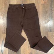 CHAPS  Womens Brown Denim Jeans Plus Size 14