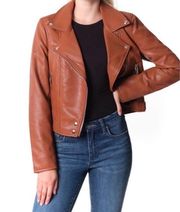 NWT Blank NYC Good Vibes Faux Leather Jacket in Chatterbox Brown sz M