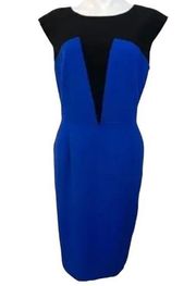 New direction black blue sheath dress size 12