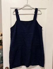 Abercrombie & Fitch  Navy Blue Tweed Mini Dress with Pockets XLarge NWOT