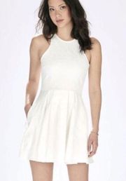 𝅺PARKER Hudson Dress Textured Fit and Flare White