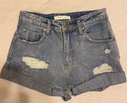 Denim Cuffed Shorts