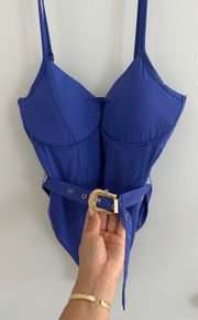 Blue One Piece Bathing Suit/ Body Suit