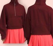 Lululemon  Scuba Oversized Funnel-Neck Half Zip in Red Merlot Size XL/XXL