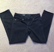 Mossimo denim black mid rise straight jeans