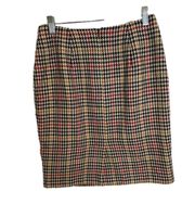 VINTAGE wool houndstooth pencil skirt size 6