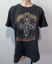 Guns N Roses Appetite for Destruction T-shirt Large Black Graphic Band Tee