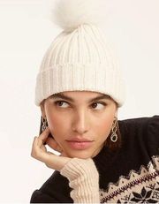 J. Crew Ribbed Pom Pom Beanie