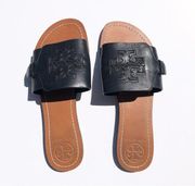 Melinda Leather Slides Sandals