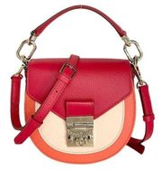 New MCM Patricia Mini Red/Orange Crossbody Leather Bag