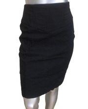 Express Black Pencil Skirt Lace Up Side Women's Size 6