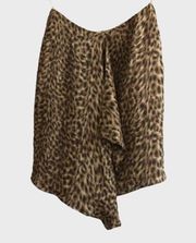 Emanuel Ungaro Animal Print Silk Skirt