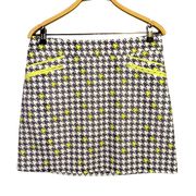 Cutter & Buck Annika White Black Houndstooth Women's 6 Golf Skort