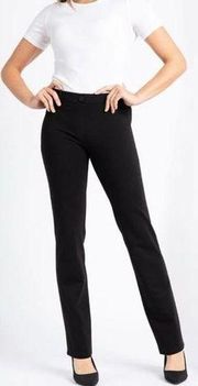 Betabrand Black Straight Leg Classic Dress Pant Yoga Pants Size Medium Petite