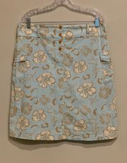 Light Blue Print Skirt