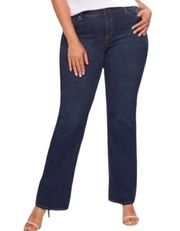 Lane Bryant Women's Jeans Mid Rise Boot Cut Mid Rise Dark Wash Size 22