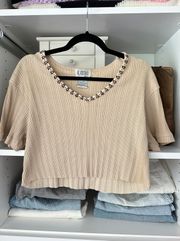 Tan Crop top