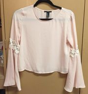 Long Sleeve Shear Pink Top