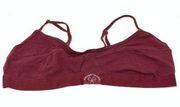 ASOS Bralette Women's Size 14 Rhode Island Cotton Unlined Maroon