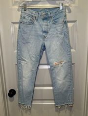 Levi’s  501 Light Wash Denim 150th Anniversary Jeans size W26 L30