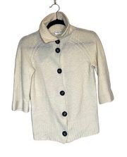 MICHAEL STARS Cashmere Cream Button Front Cardigan