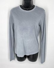 Cotton Citizen NEW Women's Standard Tee Long Sleeve Size S Vintage Natural Blue