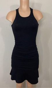 Michael Stars shirred dress w/flounce. XS. Retails $129