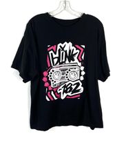 Blink 182 Black & Hot Pink Boxy Fit Graphic Retro T-Shirt Medium M Y2K Print