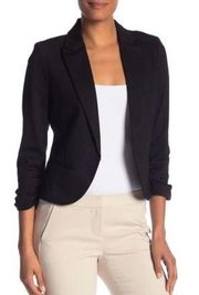 AMANDA & CHELSEA Ponte 3/4 Length Sleeve Rouched Jacket