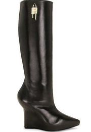 GIVENCHY G Lock Wedge Knee High Boot size 37