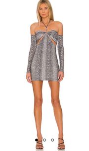 Revolve Snake Print Mini Dress