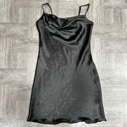 Black Satin Mini Dress Size Small