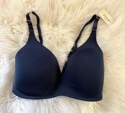 Soma Nightfall Navy Blue Vanishing 360 Wireless padded comfy bra 34DD new nwt