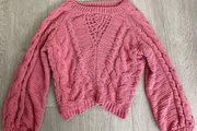 Charlotte Russe Pink Knitted Chunky Sweater