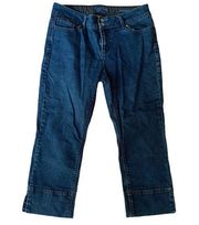 Simply Vera Vera Wang Womens Blue Denim Pockets Cropped Straight Leg Jeans