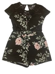 Luba Lace Mix Floral Romper Size Large